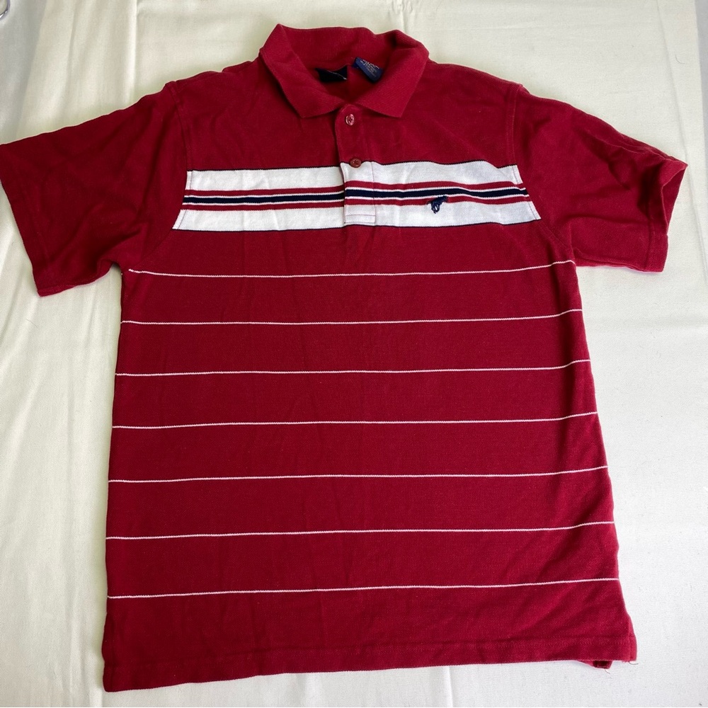 Wrangler Jeans Co Red Cotton Polo Shirt